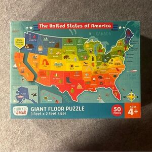 USA floor puzzle. 50 pieces. 3 feet by 2 feet